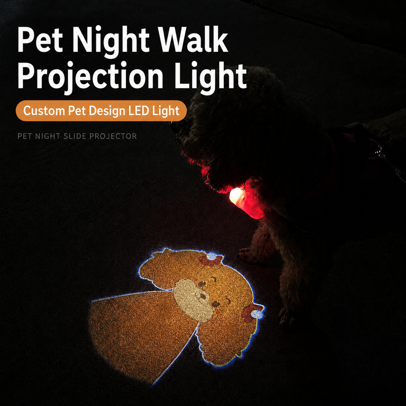 Custom Pet LED Night Projector – Personalized Dog Image Projection for Safe & Fun Evening Walks