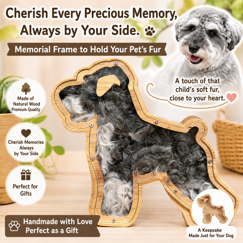 Personalized Pet Fur Memorial Frame – Preserve Your Dog's Precious Memories Forever